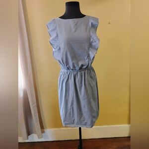 City Streets Sky Blue Ruffle Mini Dress